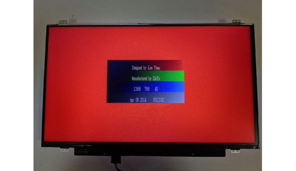 Матриця SAMSUNG, LTN140AT29, 14.1",  LED,  HD 1366x768, 30-pin, Slim, б/в, Є засвіти, помітні на всіх кольорах, час від часу появляється полоска і зникає