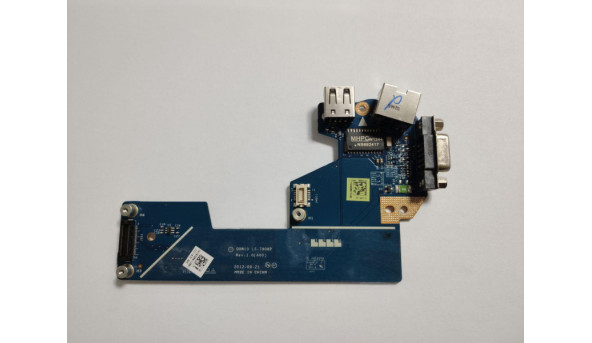 Плата з роз'ємами USB роз'єм, VGA  та ETHERNET, для ноутбука Dell Latitude E5530, LS-7908P, CN-0826R6, Б/В .В хорошому стані,без пошкоджень.