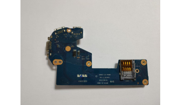 Плата з роз'ємами USB роз'єм, VGA та ETHERNET, для ноутбука Dell Latitude E5530, LS-7908P, CN-0826R6, Б/В.В хорошому стані,без пошкоджень. - 310373