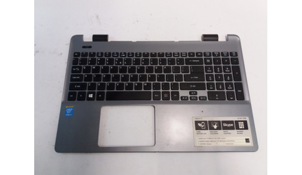 Середня частина корпуса разом з клавіатурою для ноутбука Acer Aspire E5-511, E5-571, E5-521, E5-551, AP154000921,  PK130N41A00. Нема 4-ох кріплень. Клавіатура робоча.