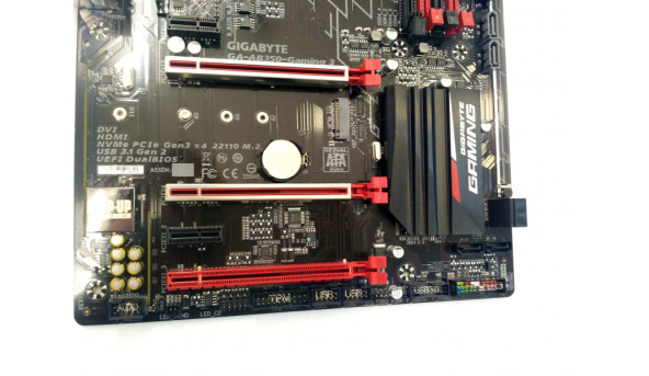 Нова материнська плата для ПК, GIGABYTE GA-AB350-Gaming 3, Rev:1.0, Socket AM4, протестована, робоча. Гарантія 3 місяці. - 310415