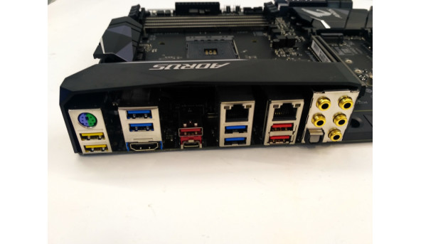 Нова материнська для ПК, GIGABYTE AORUS GA-AX370-Gaming K7, Socket AM4, протестована, робоча, місяць гарантії - 310418