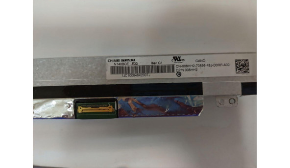 Матриця Chi Mei InnoLux, N140BGE-E33 Rev:C1, 14.0'', LED, HD 1366x768, 30-pin, Slim, б/в, Є засвіт, помітний на всіх кольорах, присутні подряпини помітні при роботі - 310677