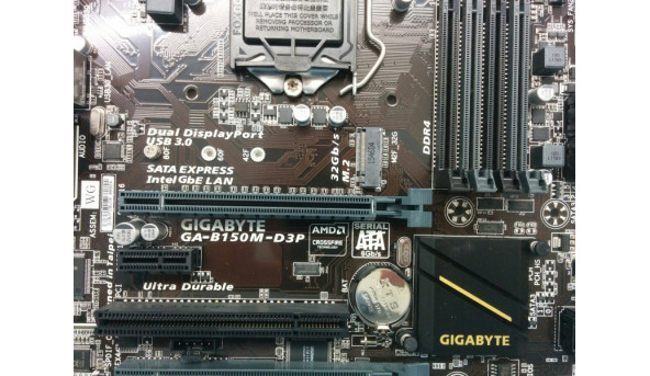 Материнська плата для ПК GIGABYTE GA-B150M-D3P, rev.1.0, Socket 1151, нова, робоча, дефектна - 310737
