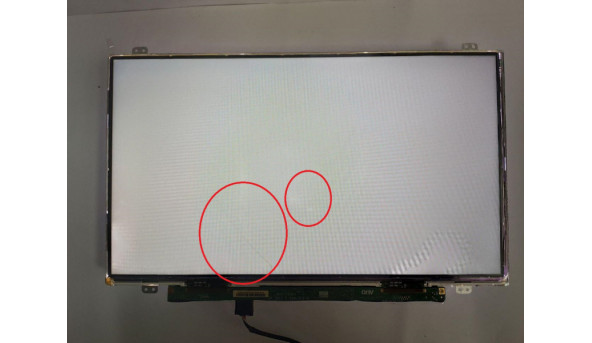 Матриця AU Optronics, B140XTN02.A, 14.0'', LCD, HD 1366x768, 30-pin, Slim, б/в, Є подряпина помітна на всіх кольорах (фото), та засвіти - 311046