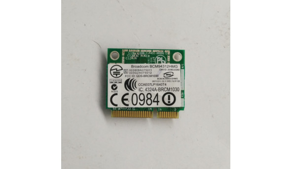 Адаптер WI-FI, знятий з ноутбука Dell Latitude E5400 E5500 BCM94312HMG Б/В - 311058