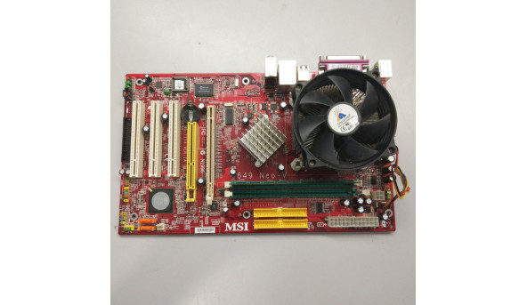 Материнська плата MSI MS-7113 з процесором Intel Pentium 4 , з кулером, RAM 512мб, LGA775, робоча.