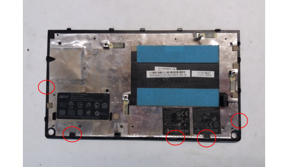 Сервісна кришка для ноутбука Acer Aspire One D255, D255E, PAV70, AP0DM000310, 10.1", Б/В, Має пошкодження (фото) - 311282