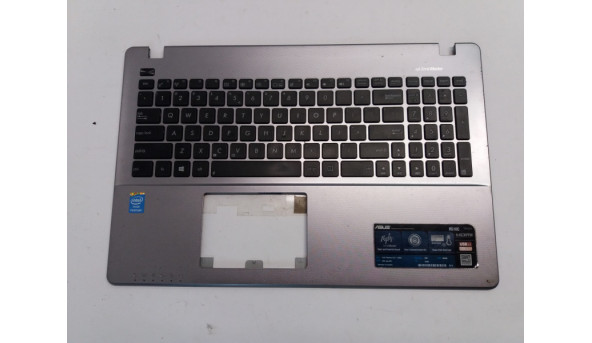 Середня частина корпуса з клавіатурою для ноутбука ASUS R510C, 13N0-PEA0Q02, Б/В.   Кріплення всі цілі, клавіатура неробоча.