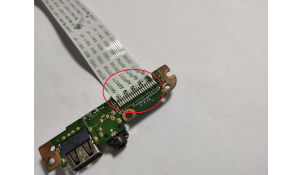 Додаткова плата, з роз'ємом USB та Audio для ноутбука HP Pavilion 15-n, 15-n008so, 15-n266sa, DA0U83TB6E0, б/в, Є пошкодження (фото) - 311662
