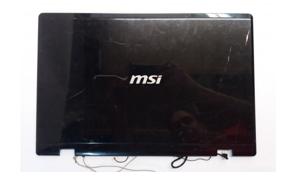 Кришка матриці разом з камерою та мікрофоном для ноутбука MSI-CX600 MS-1682, E2P-682A211-Y31, Б/В, Пошкоджені кріплення, подряпини, потертості (фото).