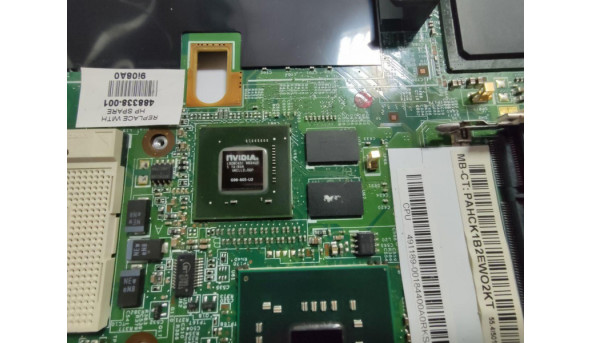 Материнська плата для ноутбука HP Compaq CQ70-100FR, 17.0", 07263-1, 48.4I501.011, б/в, є впаяне відео, nVidia GeForce 9200M, G98-605-U2