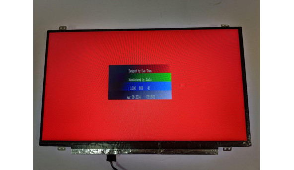 Матриця  CHI MEI INNOLUX,   N140FGE-EA2 Rev:C2,  14.0'', LED,  HD+ 1600x900, 30-pin, Slim, б/в, Є сліди від клавіатури не помітні при роботі, є засвіти (фото), помітні під кутом (фото)