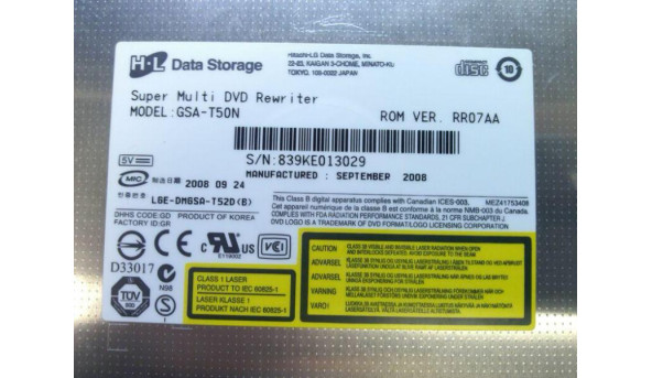 CD/DVD привід для ноутбука Asus X61SL-6X038C, LGE-DMGSA-T52D, Б/В - 312099