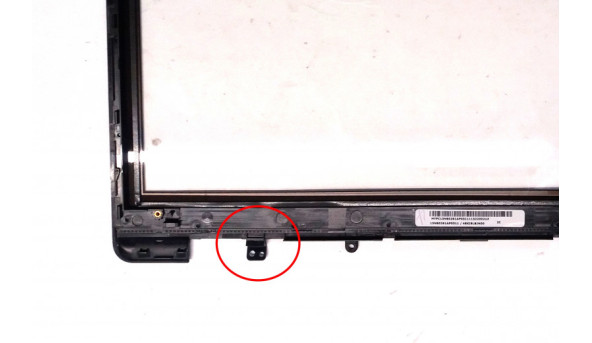 Рамка матриці з тачскріном корпуса для ноутбука ASUS S551LA, 15.6", 13NB0261AP0311, Б/В, , всі кріплення цілі, на одному тріщина (фото) - 312115