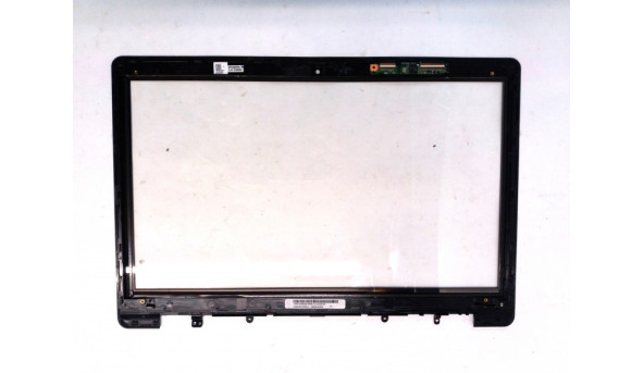 Рамка матриці з тачскріном корпуса для ноутбука ASUS S551LA, 15.6", 13NB0261AP0311, Б/В, , всі кріплення цілі, на одному тріщина (фото) - 312115