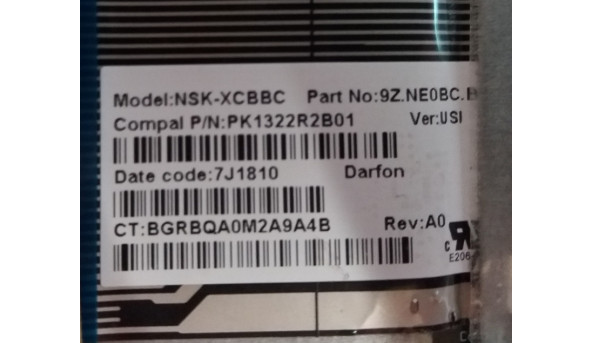 Середня частина корпуса для ноутбука HP Pavilion 14-BF, 14-bf001nd, AP22R000310, PK1322R2B01, Б/В, Клавіатура з підсвіткою робоча, кріплення всі цілі, деформована. - 312164