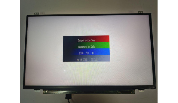 Матриця LG Display,  LP140WH8 (TP)(D1),  14.0'', LCD,  HD 1366x768, 30-pin, Slim, б/в, Присутній засвіт(помітний на всіх кольорах