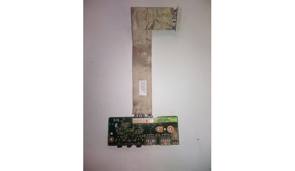 Плата з роз'ємами USB, Audio, для ноутбука Asus N71VN, PRO78V, 60-NX0AU1100-B02, Б/В