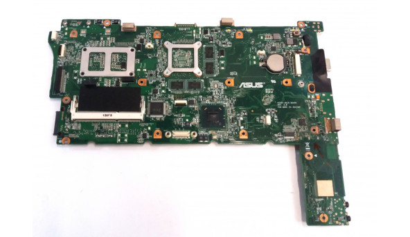 Материнська плата  Asus X7BS, N73SV, Rev 2.0 б/в  Відео чіп - NVIDIA N12P-GS-A1 GeForce GT540M  Стартує, зображення виводит, має сліди ремонту та залиття.