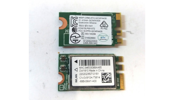 Wi-Fi адаптер для ноутбука Dell Vostro 15 5100, QCNFA435, 0V91GK, Б/В, в хорошому стані.