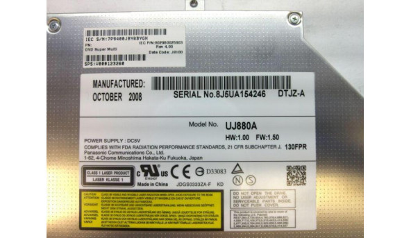 CD/DVD привід UJ-880A для ноутбука Toshiba Satellite L300D, Б/В - 312322