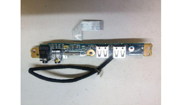 Плата з роз'ємами USB та Audio для ноутбука Toshiba Qosmio 20, A5A00157601 0A, Б/В