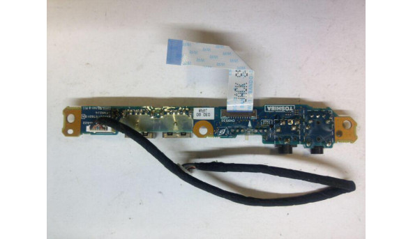 Плата з роз'ємами USB та Audio для ноутбука Toshiba Qosmio 20, A5A00157601 0A, Б/В - 312428