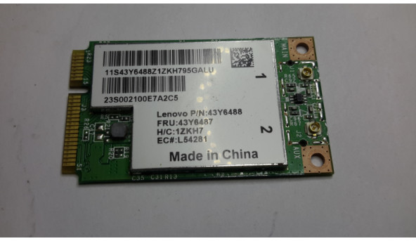Modem Wifi, знятий з ноутбука  Lenovo G530 4446, BCM94312MCGSG, Б/В. В хорошому стані, без пошкоджень.