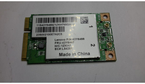 Modem Wifi, знятий з ноутбука Lenovo G530 4446, BCM94312MCGSG, Б/В. В хорошому стані, без пошкоджень. - 312875