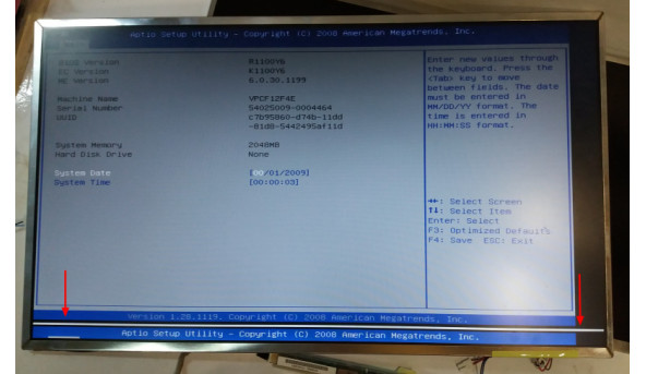 Матриця Samsung, LTN184KT01-101, 18.4" WideScreen, WSXGA+ (1680x945), 30 pin CCFL, Б/В, Робоча, полоса знизу (фото)