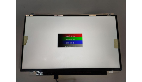 Матриця AU Optronics, B140HAN01.2, 14.0'', LED, FHD 1920x1080, IPS, 30-pin, Slim, стан нової, Має незначний засвіт, при роботі малопомітний - 313107