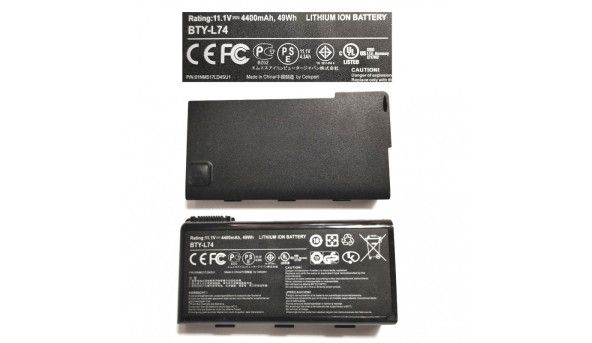 Батарея акумулятор для ноутбука MSI CX700 BTY-L74 Li-ion  4400mAh 49Wh 11.1V Б/В 60% зносу