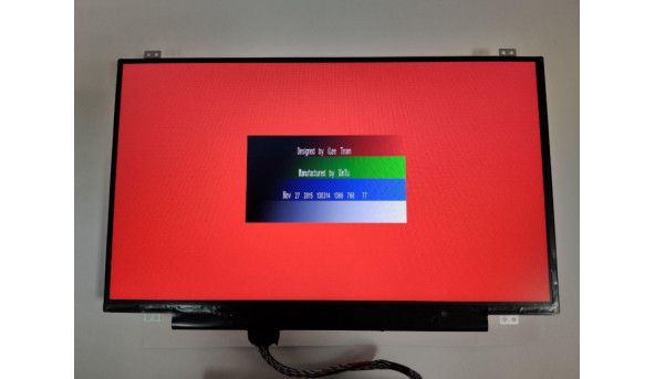 Матриця  BOE,  HB140WX1-400,  14.0'', LCD,  HD 1366x768, 40-pin, Slim, б/в. Є маленький засвіт, непомітний при роботі, на синьому кольорі сніжить (фото)