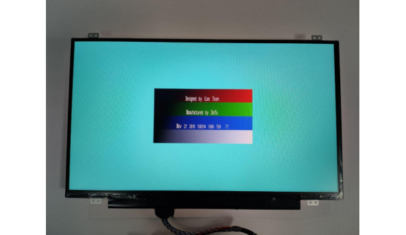 Матриця  BOE,  HB140WX1-400,  14.0'', LCD,  HD 1366x768, 40-pin, Slim, б/в. Є маленький засвіт, непомітний при роботі, на синьому кольорі сніжить (фото)