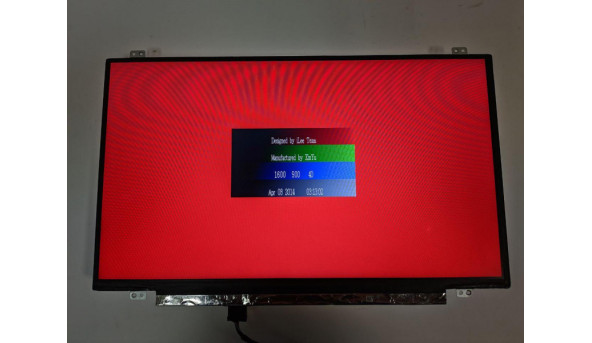 Матриця INNOLUX,   N140FGE-E32 Rev:C2,  14.0'', LED,  HD+ 1600x900, 30-pin, Slim, б/в, Має ледь помітні три засвіти, помітні при всіх кольорах, та присутні подряпини, видно при роботі