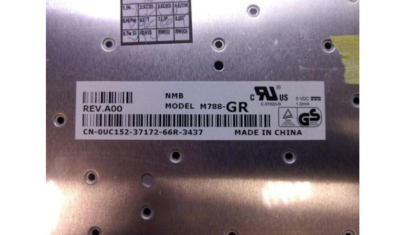 Клавіатура для ноутбука Dell Latitude D630 (PP18L), CN-0UC152-37172, Б/В. - 313257