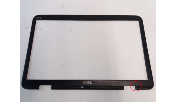 Рамка матриці корпусу для ноутбука DELL XPS 17, L701X, L702X, 0W43Y4, Б/В, ледь помітна трішина біля правих завіс.