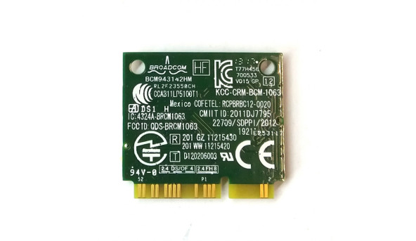 Wi-Fi адаптер для ноутбука Sony Vaio SVF152C29M SVF152 SVF153 BCM943142HM Б/У - 313343