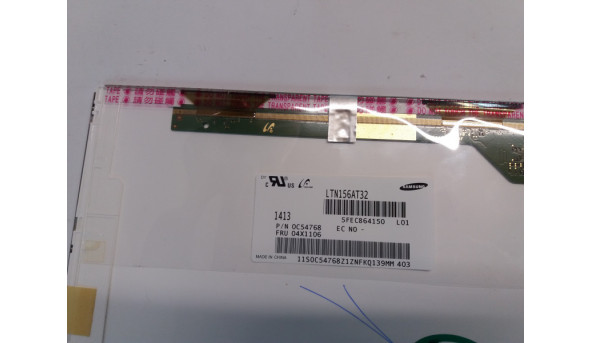 Матриця Samsung, LTN156AT32-L01, 15.6", 40-pin, 1366x768, б/в. Є чорна пляма (фото) - 313364