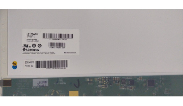 Матриця LG Display, LP173WD1(TL)(С1), 17.3", HD+ (1600x900), LCD, 40 pin, Є незначні царапиини - 313788