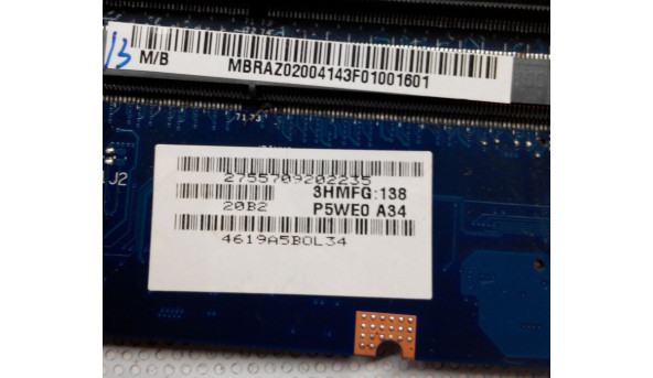 Материнська плата для ноутбука Packard Bell TJ62, TJ65, 48.4BU01.01N, 554BU01011, не тестована, б/в. - 313853