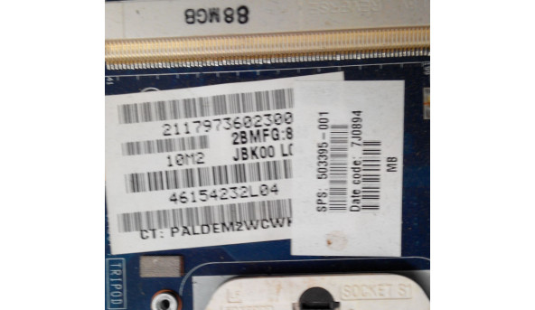 Материнська плата для ноутбука HP DV7-1000ef, JBK00 LA-4092P Rev 1.0, неробоча, б/в. - 313869
