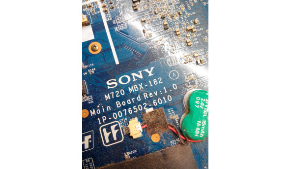 Материнська плата для ноутбука Sony M720 MBX-182, 1P-0076502-6010, A1418702A REV 1.0, не тестована, б/в. - 313886