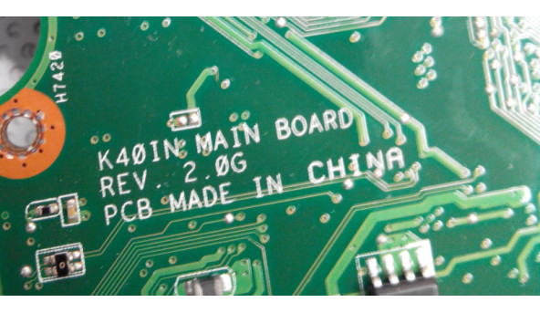 Материнська плата для ноутбука ASUS K50in, K40in Rev 2.0g, не тестована, б/в. - 314153