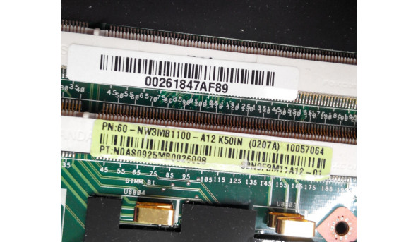 Материнська плата для ноутбука ASUS K50in, K40in Rev 2.0g, не тестована, б/в. - 314153