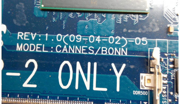 Материнська плата для ноутбука Samsung R518, R522, Cannes/Bonn Rev 1.0, не тестована, б/в. - 314188