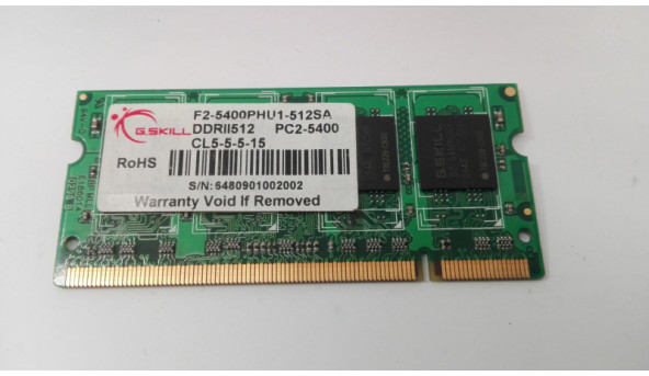 Оперативна память DDR2, 675 МГц, 512 Mб,  5400S, SODIMM, б/в