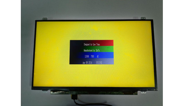 Матриця LG Display, LP140WH8 (TP)(D2), 14.0'', LED, HD 1366x768, 30-pin, Slim, б/в, Є два маленьких ледь помітних засвіти (фото) при роботі майже не помітні, та присутні мінімальні подряпини - 314275
