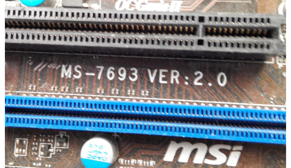 Материнська плата для ПК MSI MS-7693 ver 2.0, не робоча, б/в. - 314280